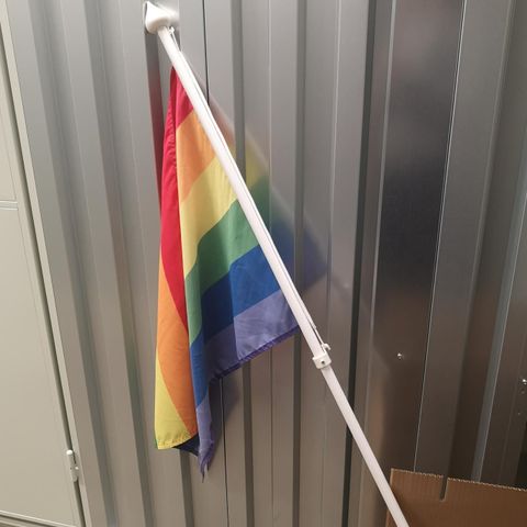 Pride balkongflagg med feste