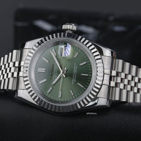 Seiko "Datejust Olive" Homage Mod