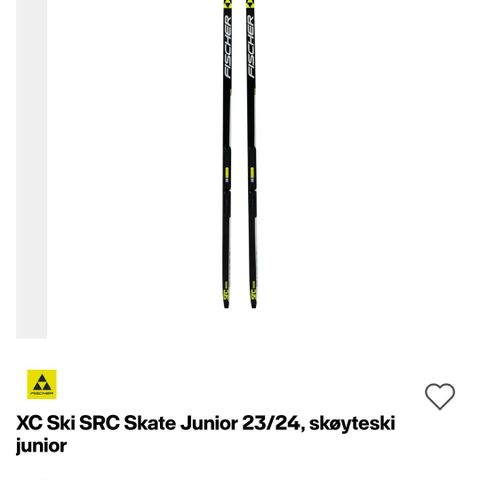 Nye ficher ski i 167cm. Junior/Dame  unisex