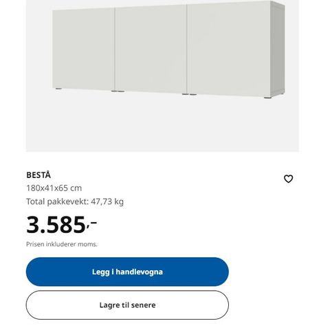 3 BESTÅ stammer med dører fra IKEA
