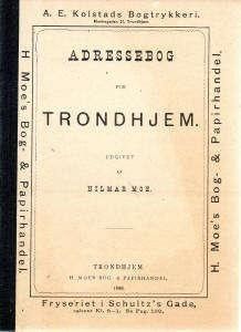 Adressebog for Trondhjem - original utgitt 1888