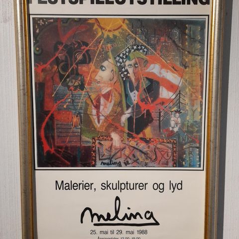 Gerhard Meling (Haugesund,1945-2013),"Festspillutstilling i Bergen, mai 1988"