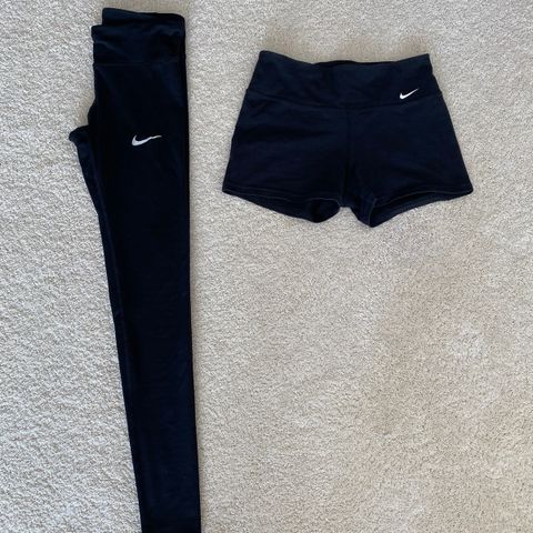Nike dry fit tights  og nike shorts str xs