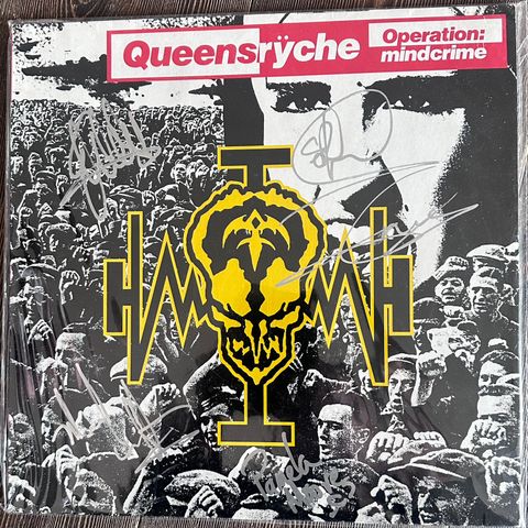 Queensryche Operation Mindcrime Signert av hele bandet Et av tidenes beste LP❤️