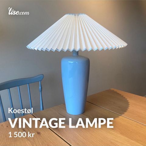koestøl Vintage lampe