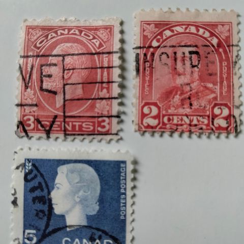 Canadiske og australske frimerker