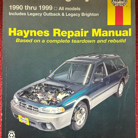 Haynes - Subaru Legacy, 1990 thru 1999, Automotive Repair Manual