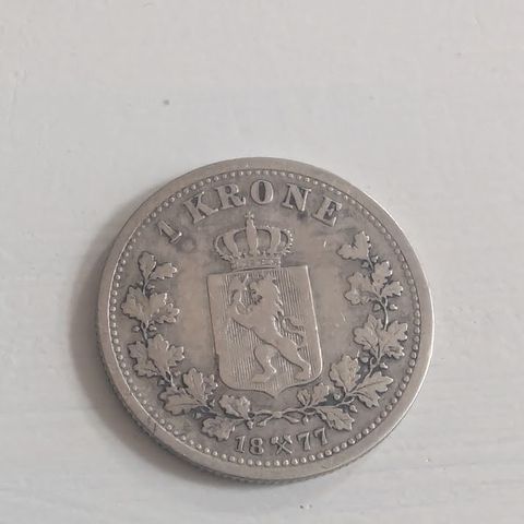 1 krone 1877 mynt (Kong Oscar 2)