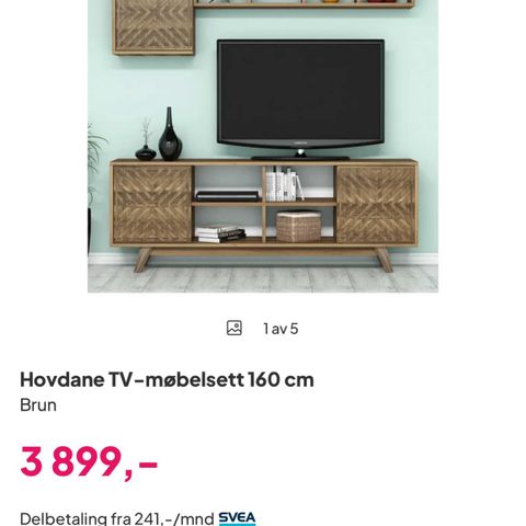 (Reservert) Hovdane tv-benk komplett med skap og hylle selges / Må bort!