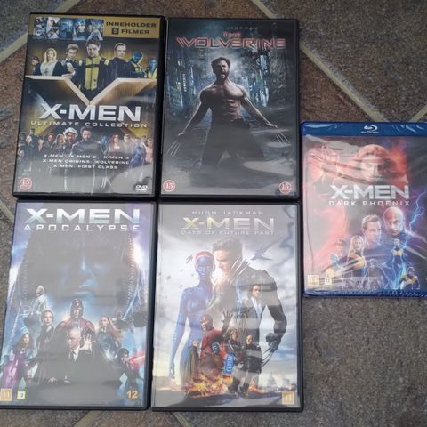 X-Men Filmer DVD, 9 stk