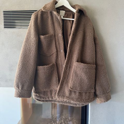 Pilefleece oversize jakke fra Hm str s