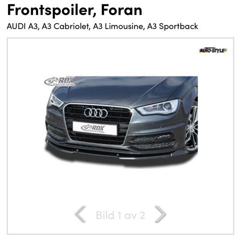 Audi A3 styling deler