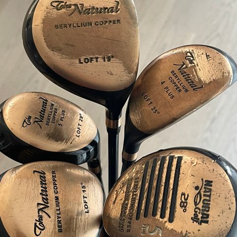 natural golf wood og hybrid ny grep