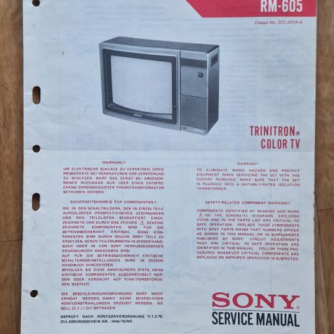 Sony Trinitron service manual