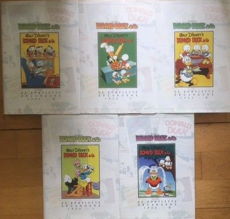 Donald Duck - 1951 - 1953  - fem bind  -  meget pene bøker fra Egmont