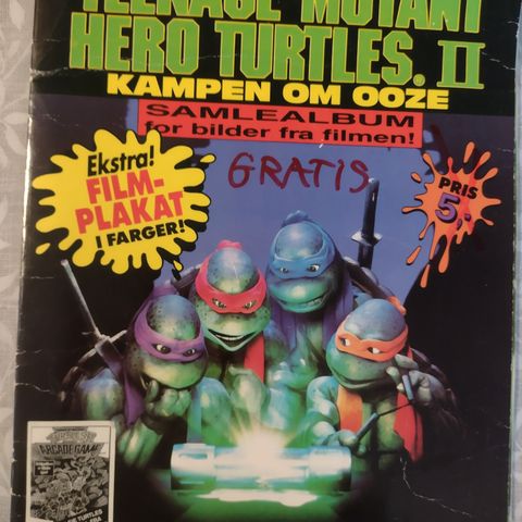 Teenage Mutant Hero Turtles - "Kampen om Ooze" Klistremerkebok