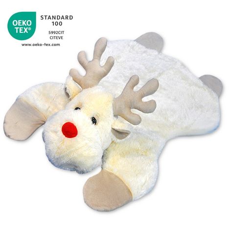 Et plysj reinsdyr teppe 120cm - kosedyr lekematte for småbarn