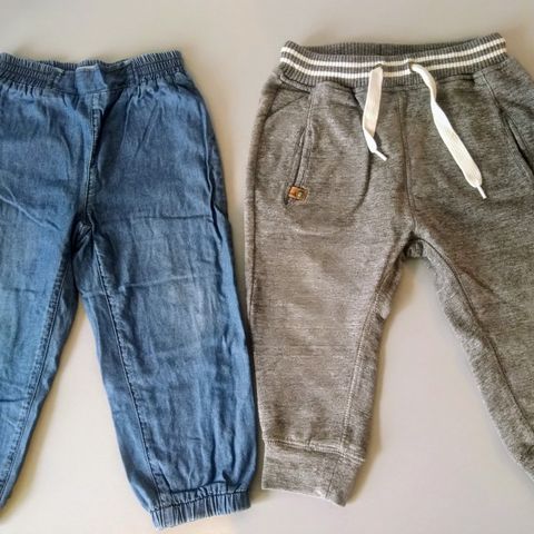 2 bukser str. 86//Jeans fra Fixoni & Pomp de Lux joggebukse//selges samlet