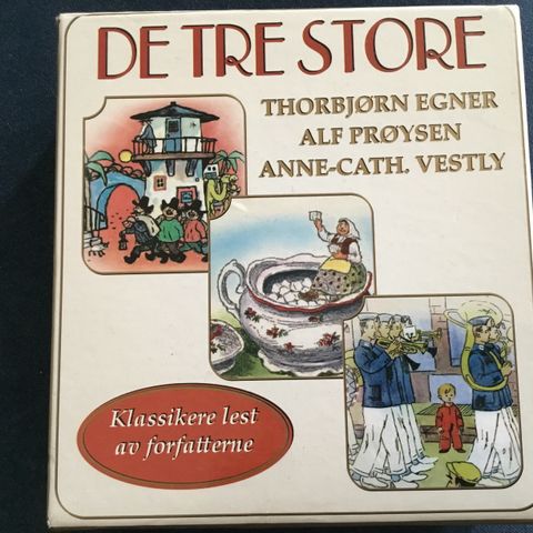 De tre store. Egner, Vestly, Prøysen. CD lydbok.