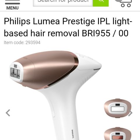 Philips lumea prestige ipl laser remover..