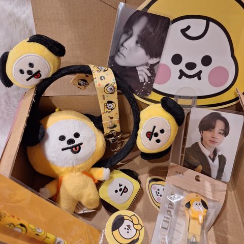 BTS BT21 CHIMMY JIMIN PAKKE MED OFFICIAL PHOTOCARDS