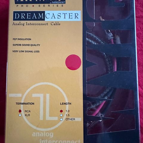 Nordost Wyrewizard Dreamcaster RCA kabler - 1 meter