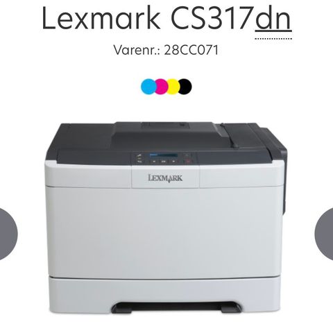 Nesten ny Lexmark CS317dn laserfargeskriver
