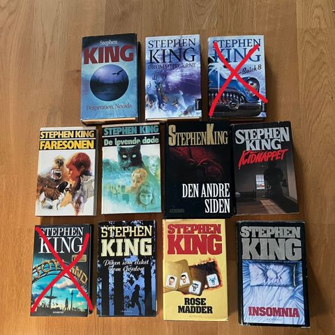Stephen King bøker - kun 15,- kr pr stk