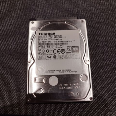 Toshiba 500GB 2.5inch SATA HDD