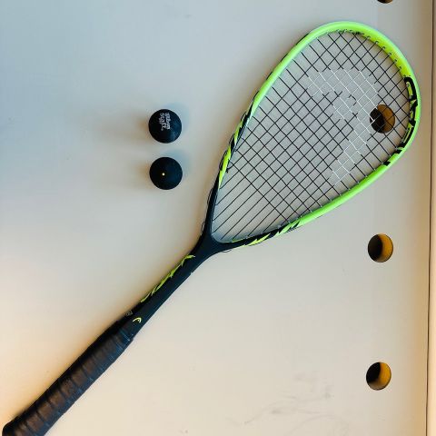 Squash racket and balls, brand new