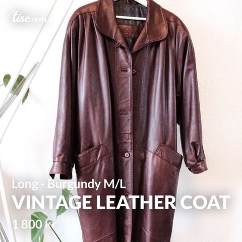 Red Vintage Leather Coat