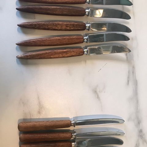 vintage fruktkniver Geilo knivfabrikk. Teak