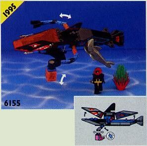 Vintage Lego Aquazone 6155 m/manual