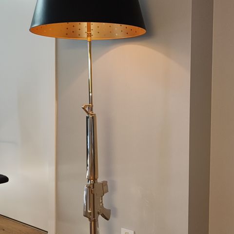 Flott Flos 18 K gull forgylt lounge gun gulv lampe by philipe starck