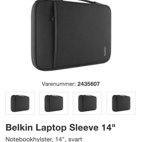 Belkin Laptop Sleeve 14", ubrukt