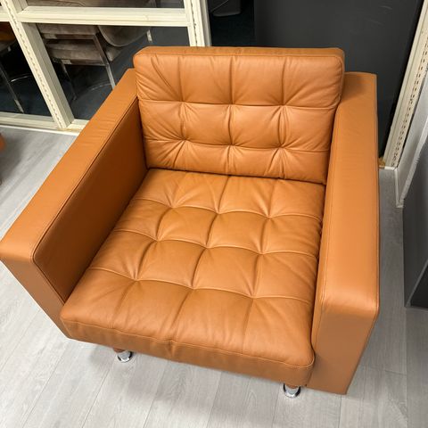 1-seters sofa, Grann/Bomstad gyllenbrun/metall