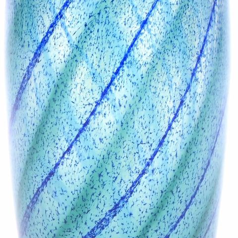 Ovalformet "Ocean" kunstglass-vase, signert Willy Johansson