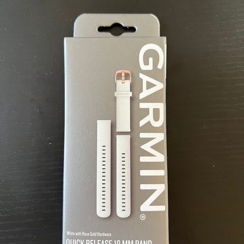 Garmin Quick Release Silikonreim 18mm (hvit)