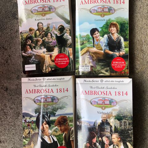 4 bøker fra serien Ambrosia 1814