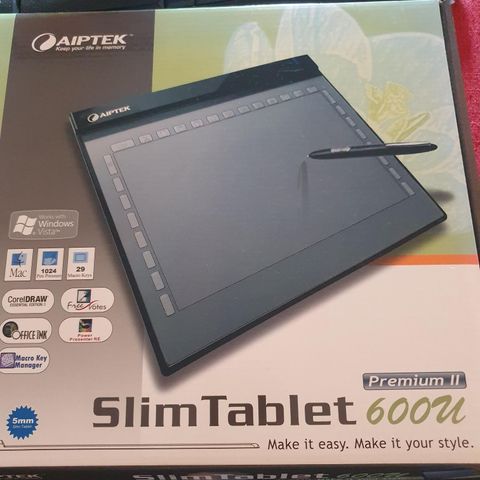 AIPTEK 600U usb grafic tablet med pen