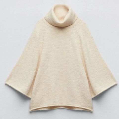 Zara poncho-genser