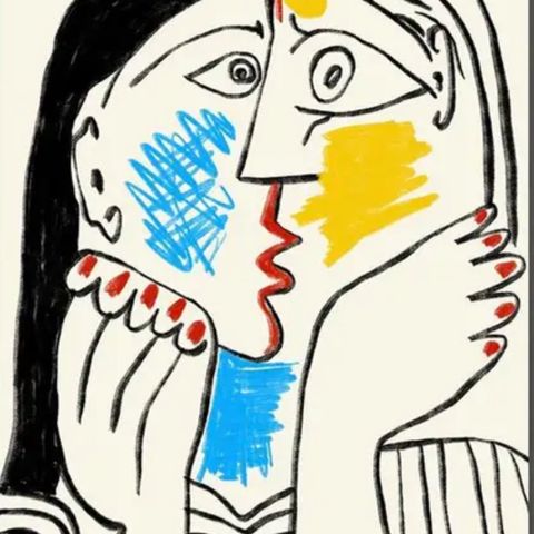 Picasso «Kiss» lerretsplakat 30x40