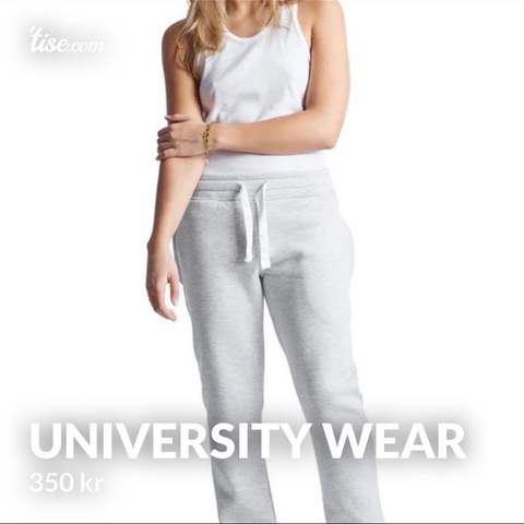 University wear grå bukse str M