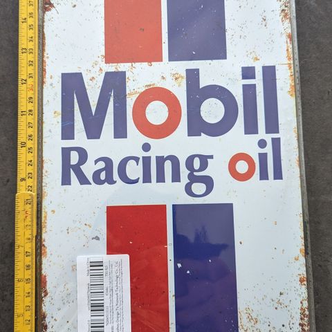 Mobil Racing Oil metall skilt 30x20cm