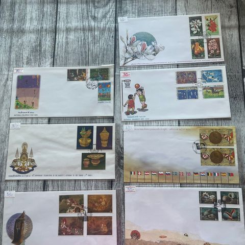 Thailandske 1.dagsbrev, frimerker