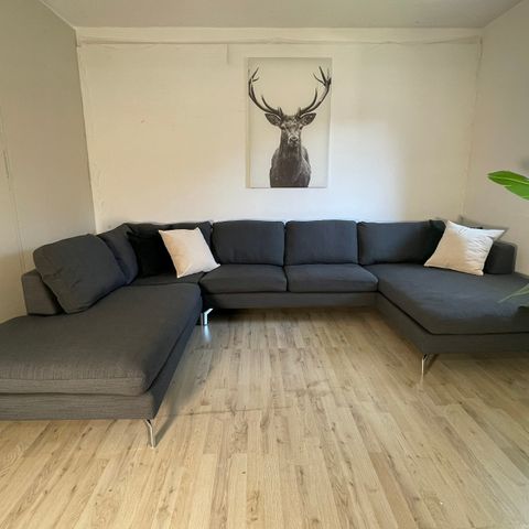 U-sofa #Nyrenset + Gratis Levering