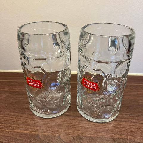 Stella Artois ølglass liter 2stk