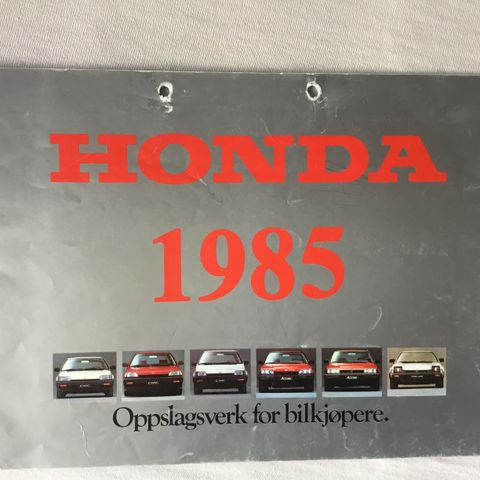Honda Modellutvalg brosjyre 1985