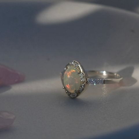 Cosmic opal ring