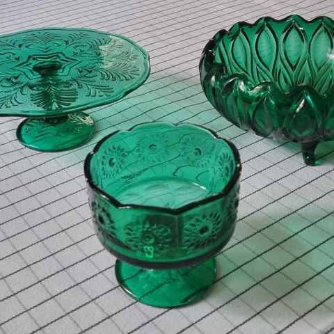 Art Deco grønt glass